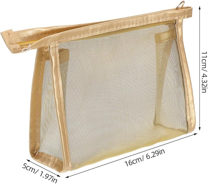 Large Travel Makeup Bag Mesh Cosmetic Organizer Portable Pouch for Women Men - Image 2
